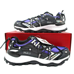 Fila Explore Energized Shoes Mens Size 8.5 Black Purple Trail Sneakers (1B8)
